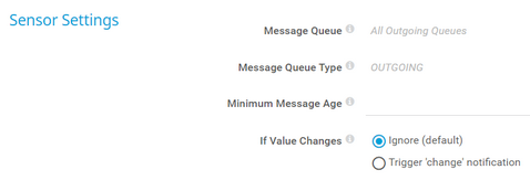 Sensor Settings Sensor Settings